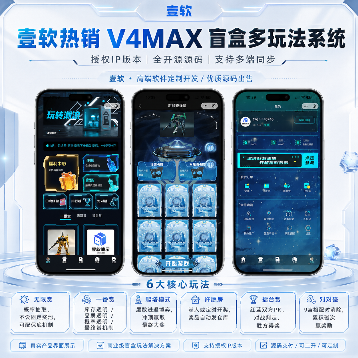 贪婪盲盒V4max,一番赏,无限赏,爬塔,对对碰,排名榜盲盒商城源码,前端uniapp后端php开源源码-贪婪科技